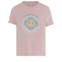 Casablanca Playful Logo Print Short-Sleeve T-Shirt In Soft Pi Pink T-Shirt