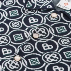 Casablanca Strickhemd aus Baumwolle blau Hemd