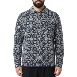 Casablanca Strickhemd aus Baumwolle blau Hemd