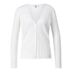 Cinque Strickjacke aus Viskose-Stretch weiß Strickjacke
