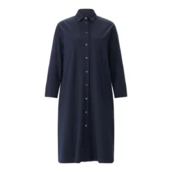 CIRCOLO 1901 Blusenkleid in Midi-Länge blau Hemdblusenkleid