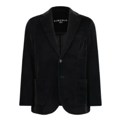 CIRCOLO 1901 Sakko aus Baumwoll-Velours Schwarz Anzugjacke