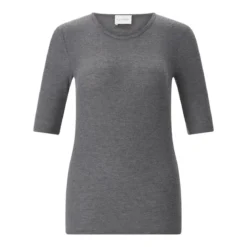 Closed T-Shirt aus Kaschmir-Mix grau Pullover