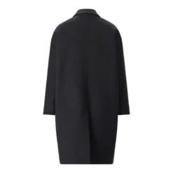 Courrèges Mantel aus Wolle & Seide schwarz Wintermantel
