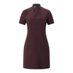Courrèges Midikleid mit Vinylkragen rot Minikleid