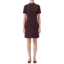 Courrèges Midikleid mit Vinylkragen rot Minikleid
