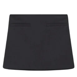 Courrèges Minirock aus Woll-Mix schwarz Minirock
