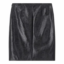 Courrèges Minirock Vinyl schwarz Minirock