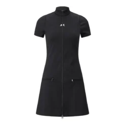 Courrèges Slim-Fit Minikleid aus Jersey Schwarz Minikleid