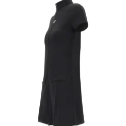 Courrèges Slim-Fit Minikleid aus Jersey Schwarz Minikleid