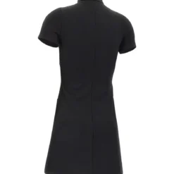 Courrèges Slim-Fit Minikleid aus Jersey Schwarz Minikleid