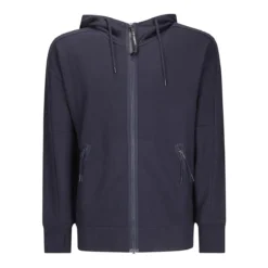 CP Company Hooded Open Sweatshirt Blue Sweatjacke