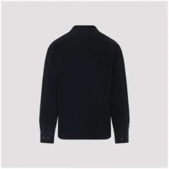 CP Company Textured Corduroy Overshirt With Pointed Collar Black Hemd