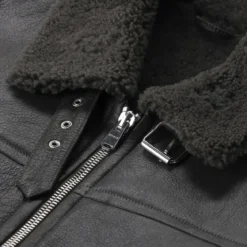 Dondup Fliegerjacke aus Lammleder grau Übergangsjacke