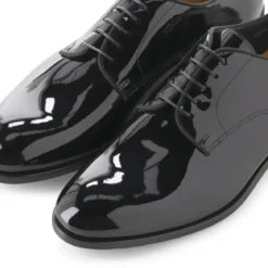 Doucal's Schnürschuhe aus Lackleder schwarz Schnürschuhe