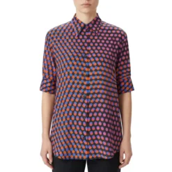 Dries Van Noten Hemdbluse aus Seide mehrfarbig Bluse