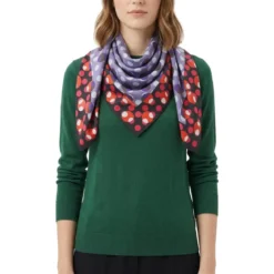 Dries Van Noten Tuch aus Seide blau Leichter Schal