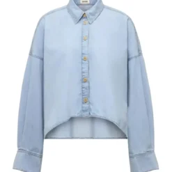 DRYKORN Drykorn Oshia Blouses Lichtblauw 260226 Oshia blau Bluse