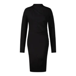 DRYKORN Kleid Beatrea mit seitlicher Raffung schwarz Minikleid