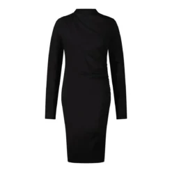 DRYKORN Kleid Beatrea mit seitlicher Raffung schwarz Minikleid