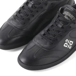 Dsquared2 Sneaker Rebels aus Leder schwarz Schnürschuhe