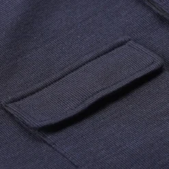 Eleventy Overshirt aus Baumwolle & Leinen dunkelblau Übergangsjacke