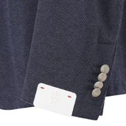 Eleventy Sakko aus Baumwollmix blau Anzugjacke
