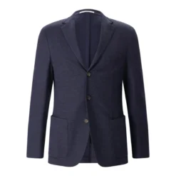 Eleventy Sakko aus Baumwollmix blau Anzugjacke