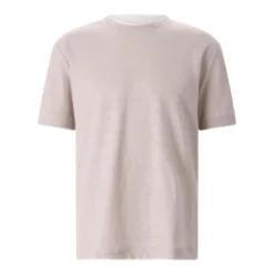 Eleventy T-Shirt aus Leinen blau T-Shirt