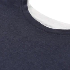 Eleventy T-Shirt aus Leinen blau T-Shirt
