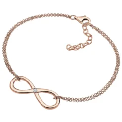 Elli Armband Infinity Ewig Diamant (0.03 ct.) 925 Silbe gold Armband