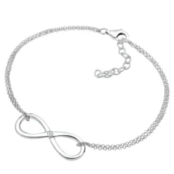 Elli Armband Infinity Ewig Diamant (0.03 ct.) 925 Silbe silber Armband