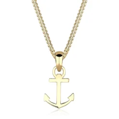 Elli Halskette Anker Heimatsymbol 585 Gelbgold gold Mittellange Halskette