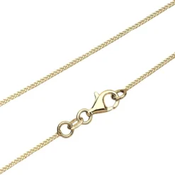Elli Halskette Herz Liebe Diamant (0.03 ct.) 925 Silber gold Mittellange Halskette