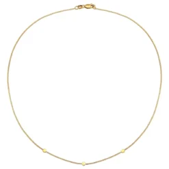 Elli Halskette Plättchen Kreis Rund Coin Boho 375 Gelbg gold Mittellange Halskette