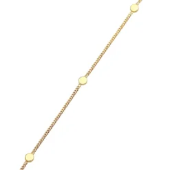Elli Halskette Plättchen Kreis Rund Coin Boho 375 Gelbg gold Mittellange Halskette