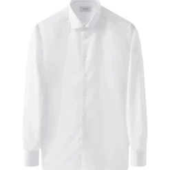 Eton Eton Solid Signature Twill Shirt Lange Mouw Overhe weiß Hemd