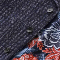 Etro Mantel aus Wolle blau Wollmantel