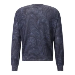Etro Pullover aus Kaschmir-Seiden-Mix blau Pullover