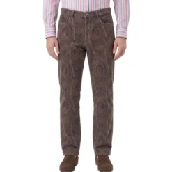 Etro Straight-Fit Jeans mit Paisley Muster braun Hose