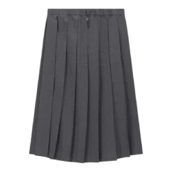 Fabiana Filippi Plissierter Midirock aus Wolle grau Maxirock