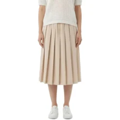 Fabiana Filippi Plissierter Midirock beige Midirock