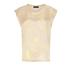 Fabiana Filippi Sleeveless Silk Top With All-Over Contrasting Colo Rosa Bluse