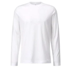 Fedeli Langarmshirt aus Baumwolle Weiß Longsleeve