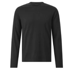 Fedeli Langarmshirt aus Baumwolle Schwarz Longsleeve