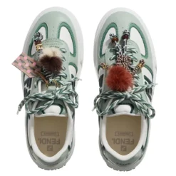 Fendi Match Platform Sneakers Green Plateau-Sneaker