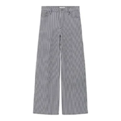FRAME Gestreifte Wide-Leg Jeans Le Slim Palazzo blau Wide Leg Jeans