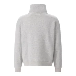 FRAME Troyer aus Baumwoll-Woll-Mix grau Pullover