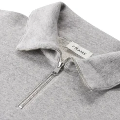 FRAME Troyer aus Baumwoll-Woll-Mix grau Pullover