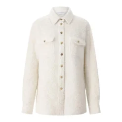 Gabriela Hearst Overshirt John Austin aus Kaschmir-Mix Creme Hemdjacke